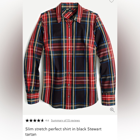 J. Crew Slim Stretch Stewart Tartan Button-Down Shirt - Picture 3 of 7